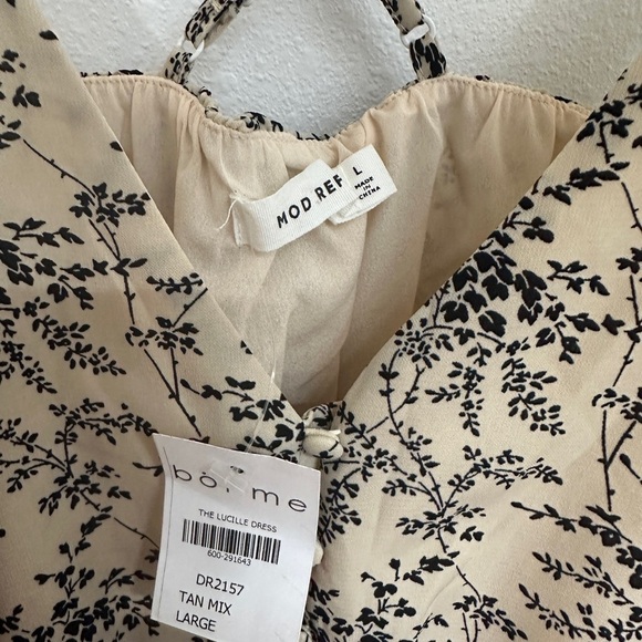 Mod Ref Tan Black Sleeveless Slip Dress - Picture 3 of 7